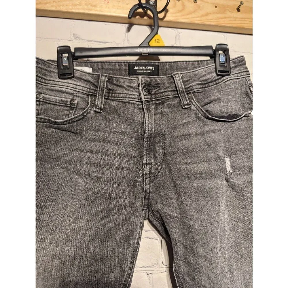 Jack & Jones distressed skinny jeans 30" * - Picture 2 of 3